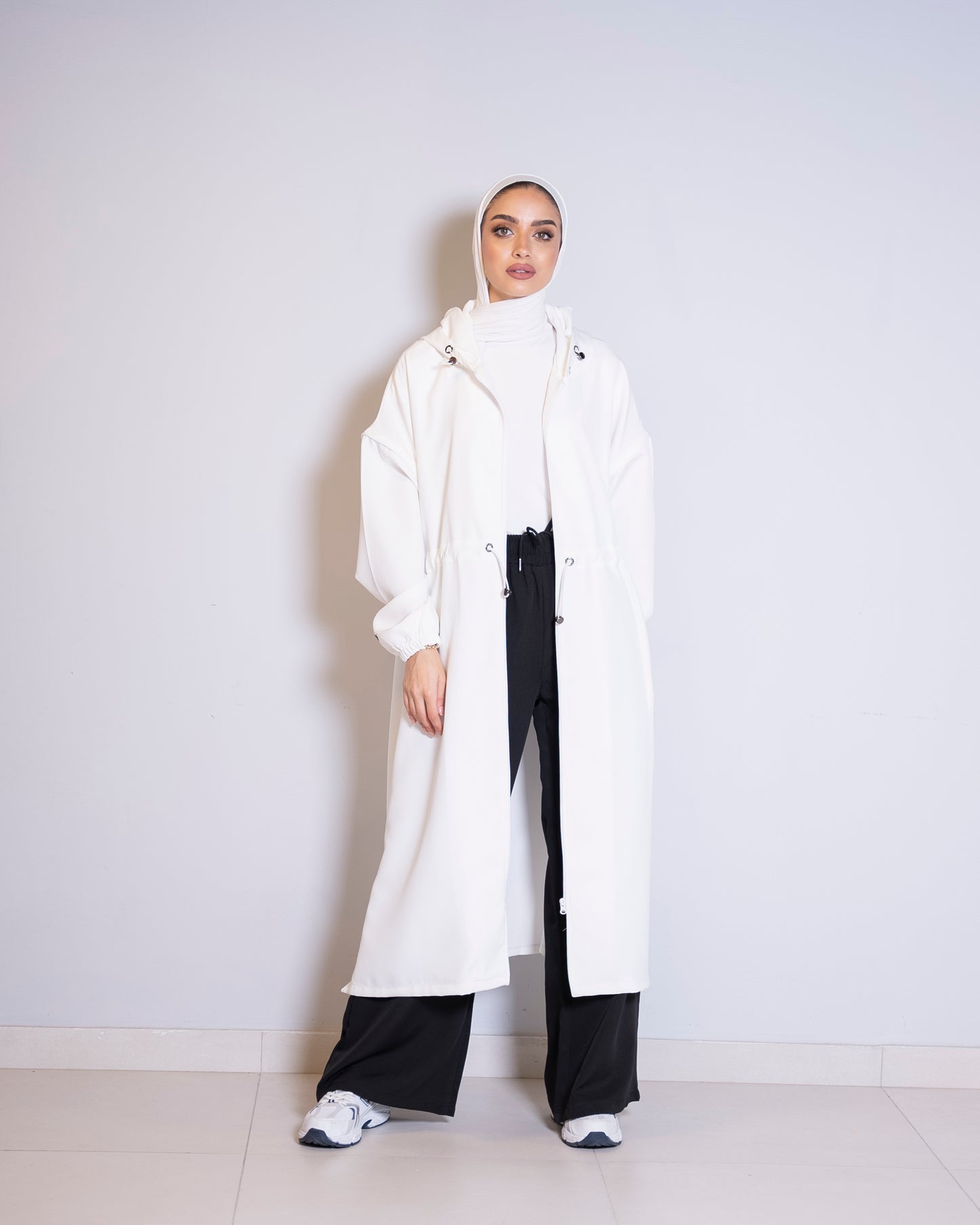 White long fall jacket