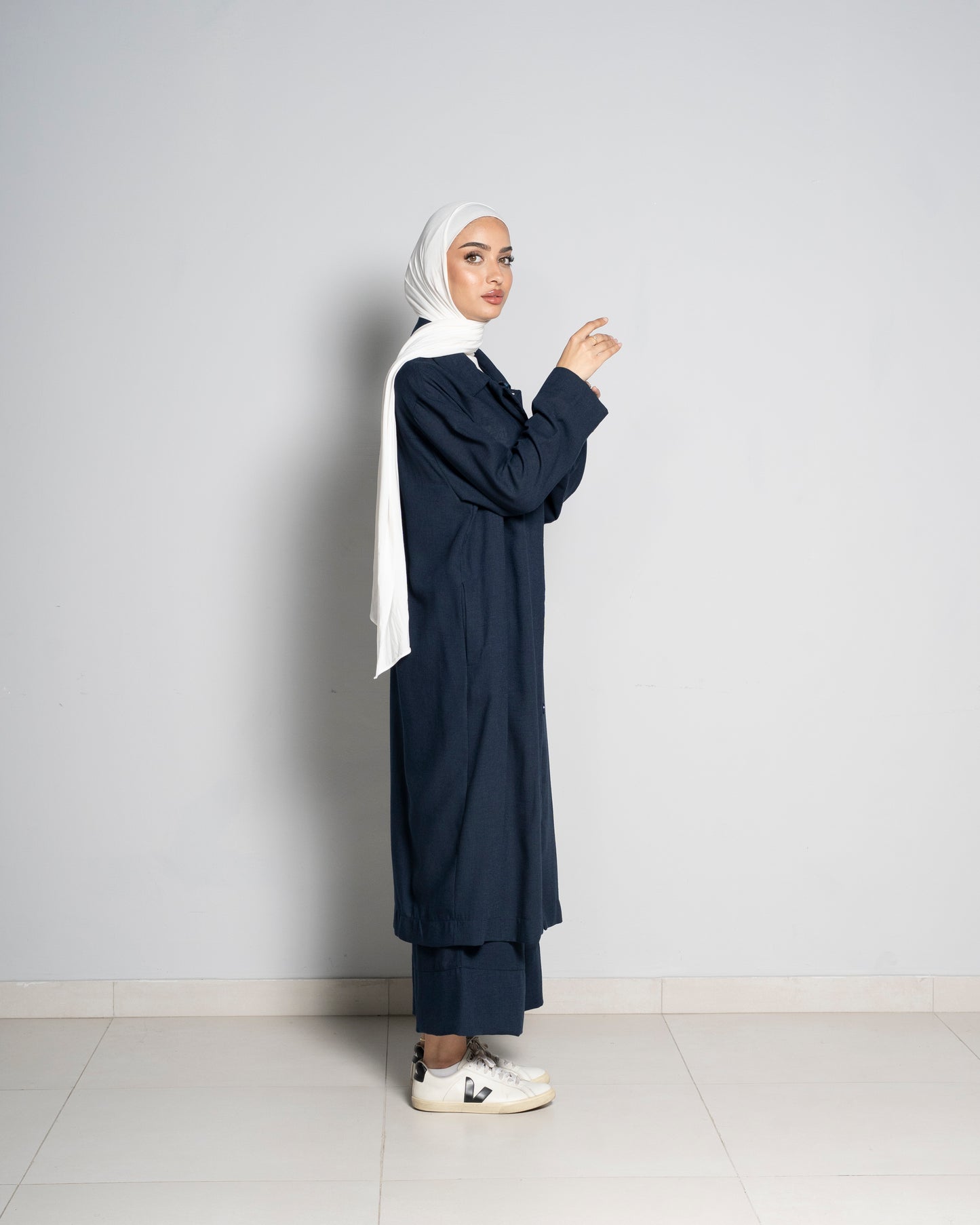 Navy Linen Suit