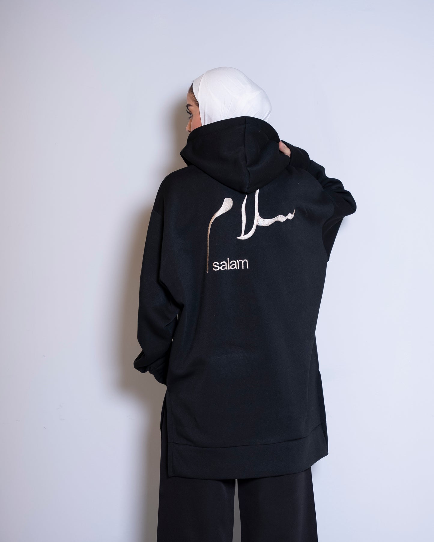 Black winter hoodie