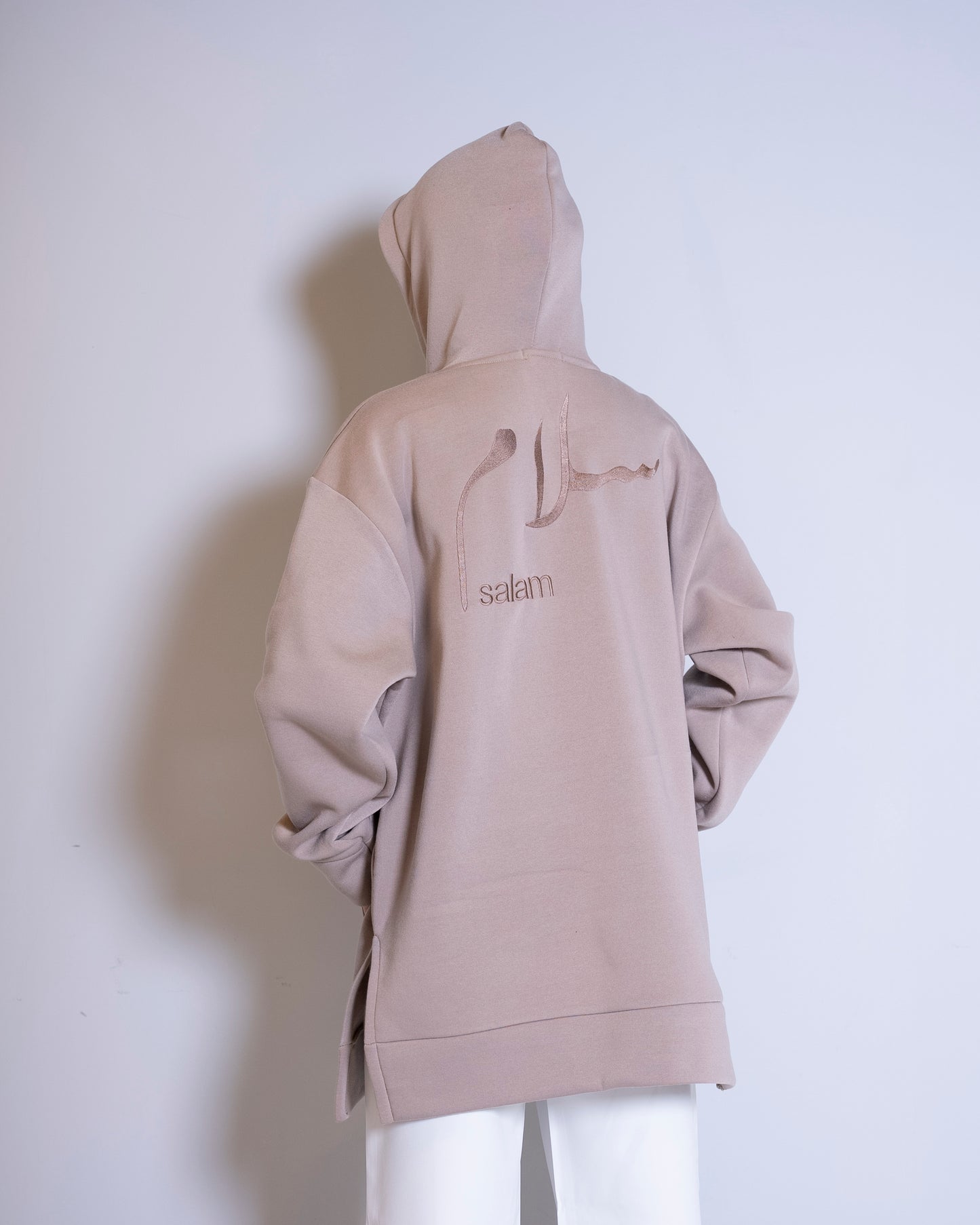 Beige winter hoodie