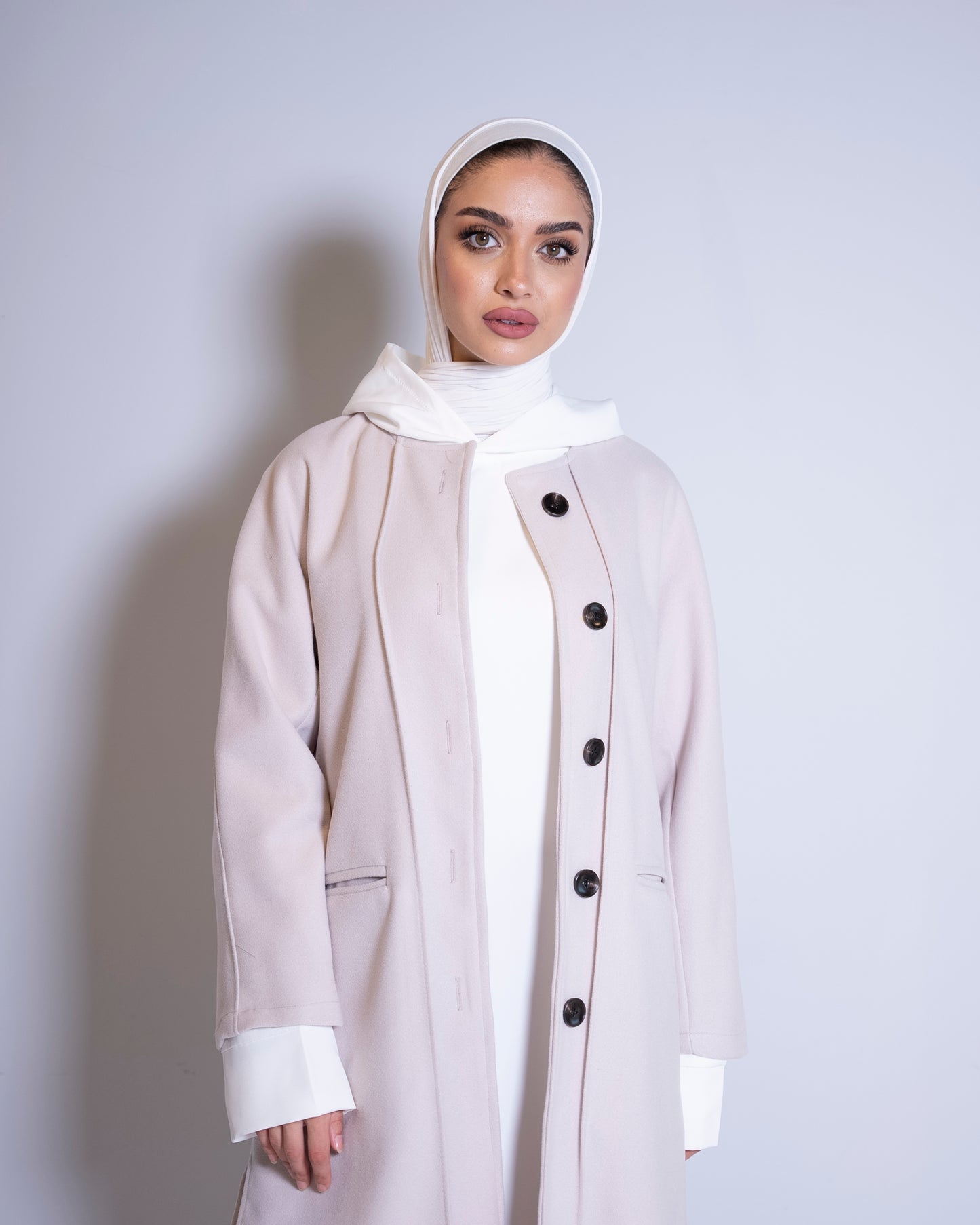 Beige wool coat