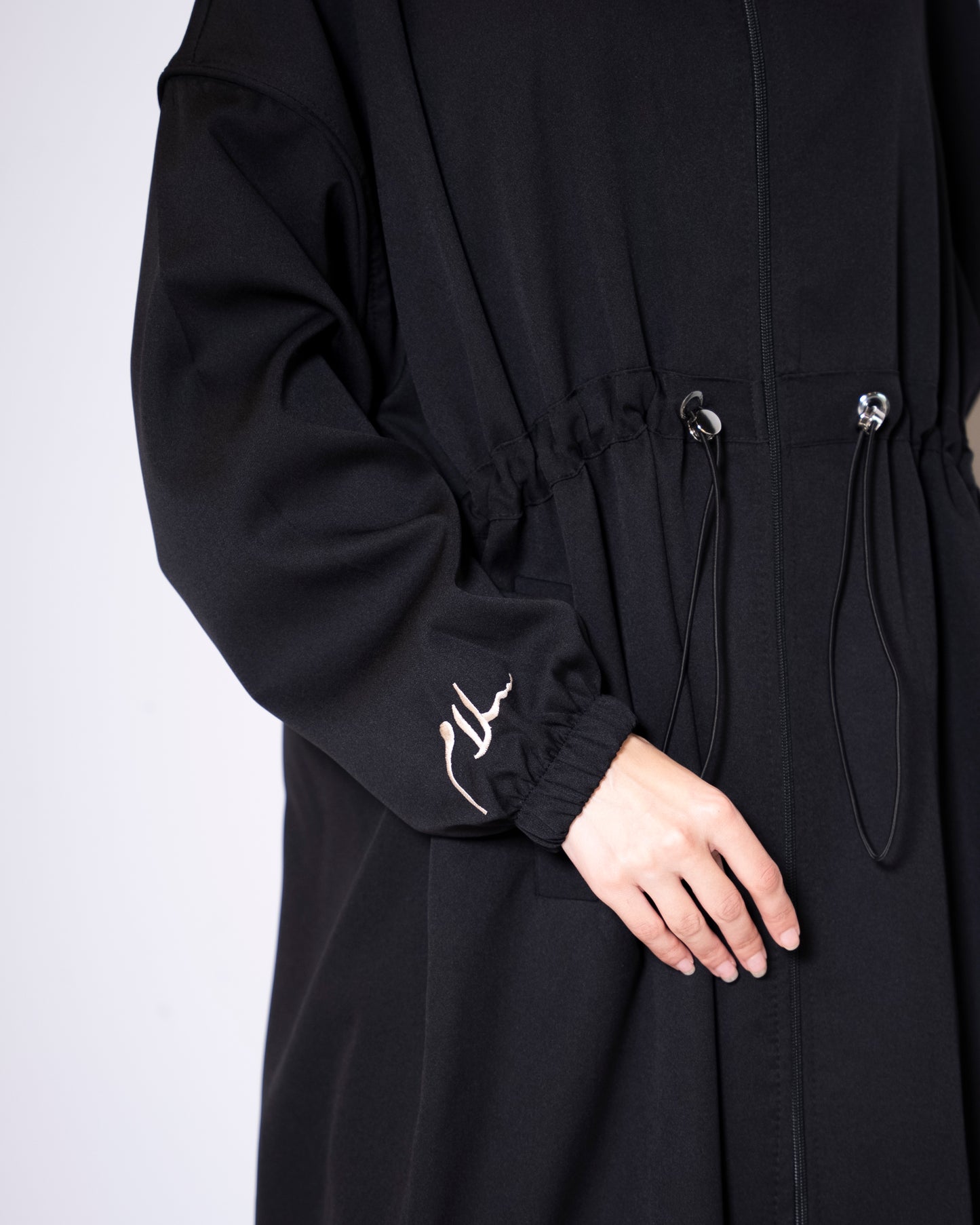 Black long fall jacket