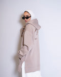 Beige winter hoodie