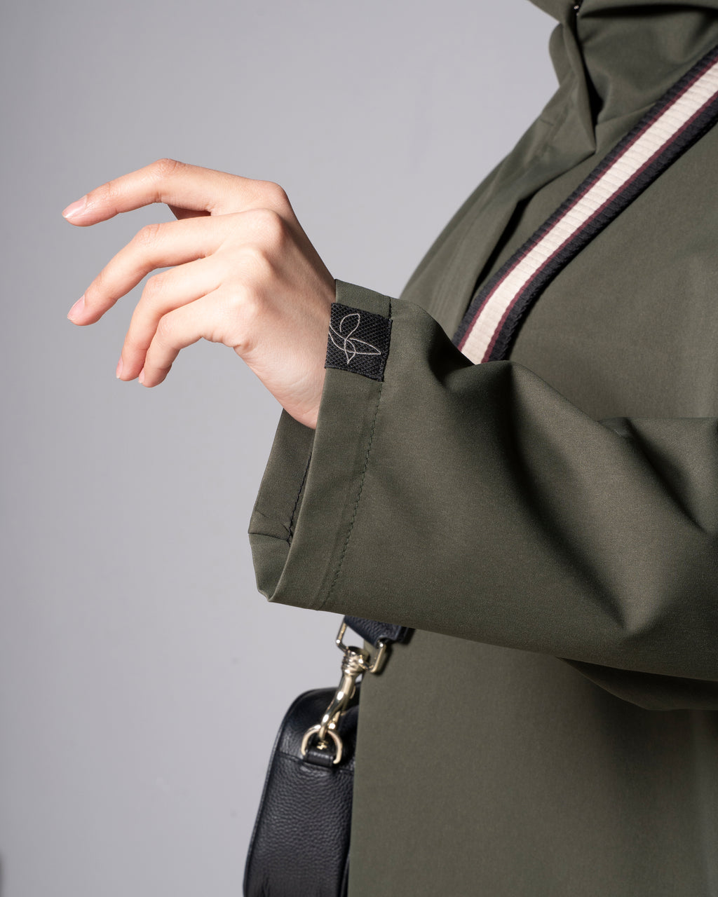 Dark Green Midi Zip Up Hoodie