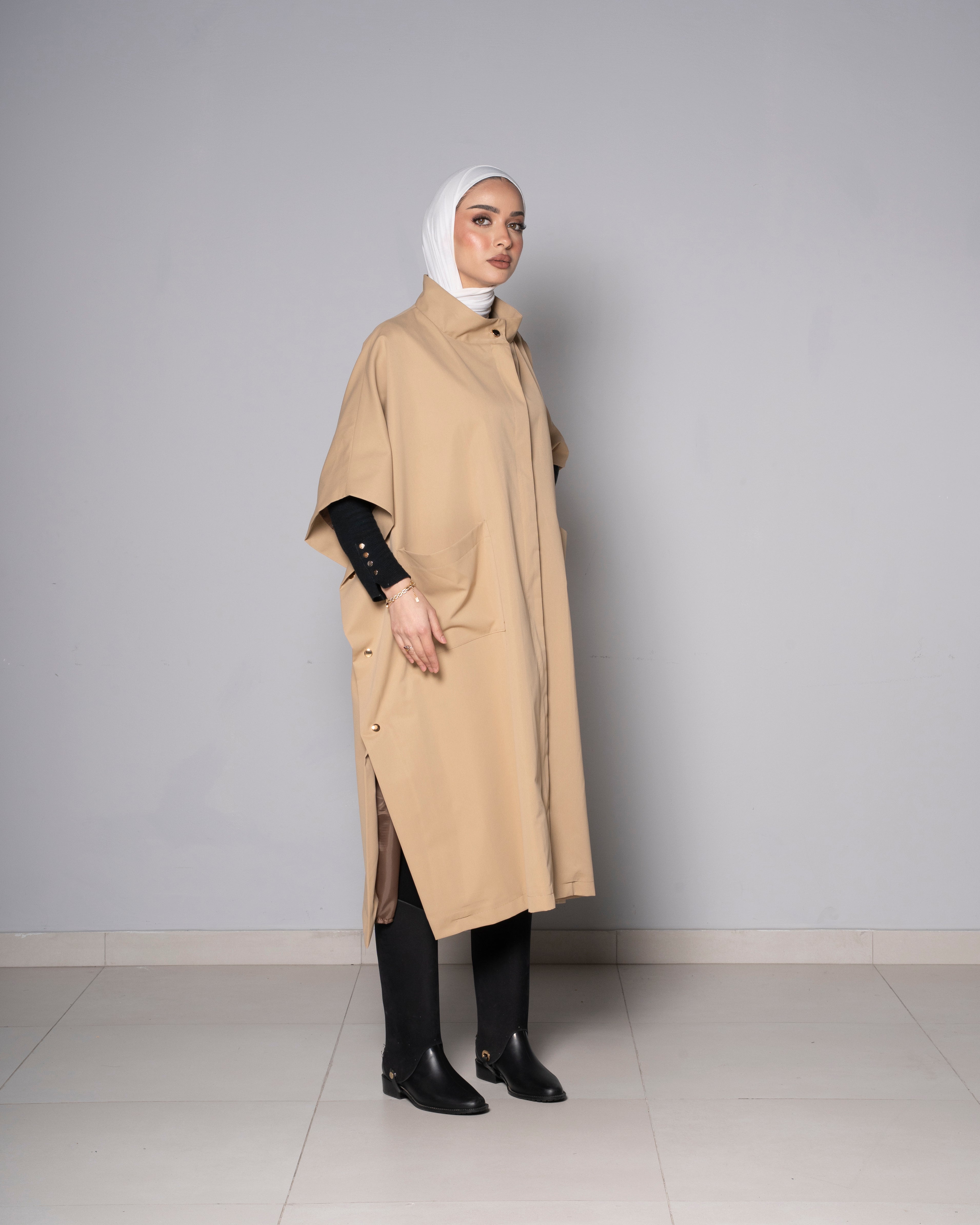 Dark-Beige Prestige Trench Coat
