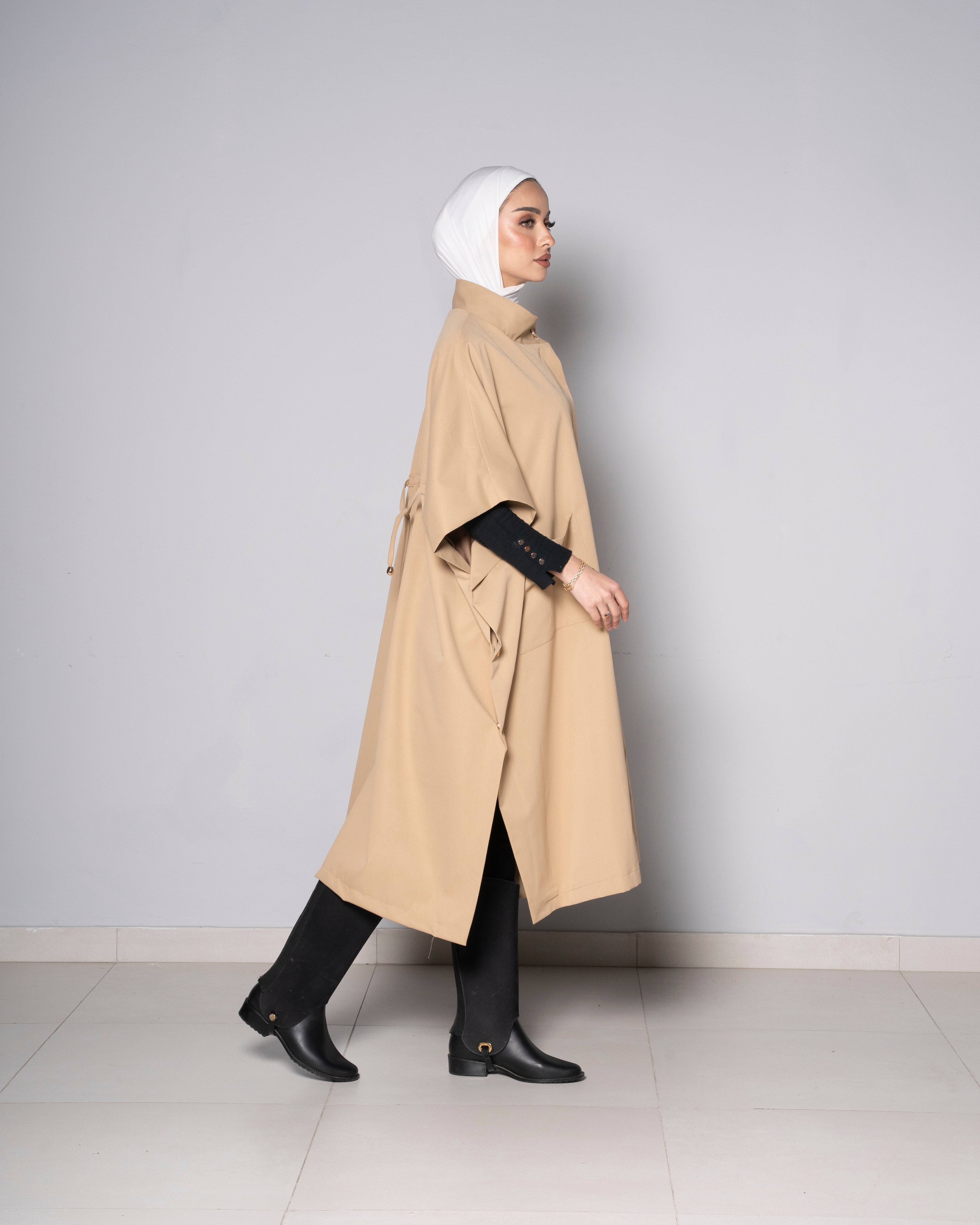 Dark-Beige Prestige Trench Coat