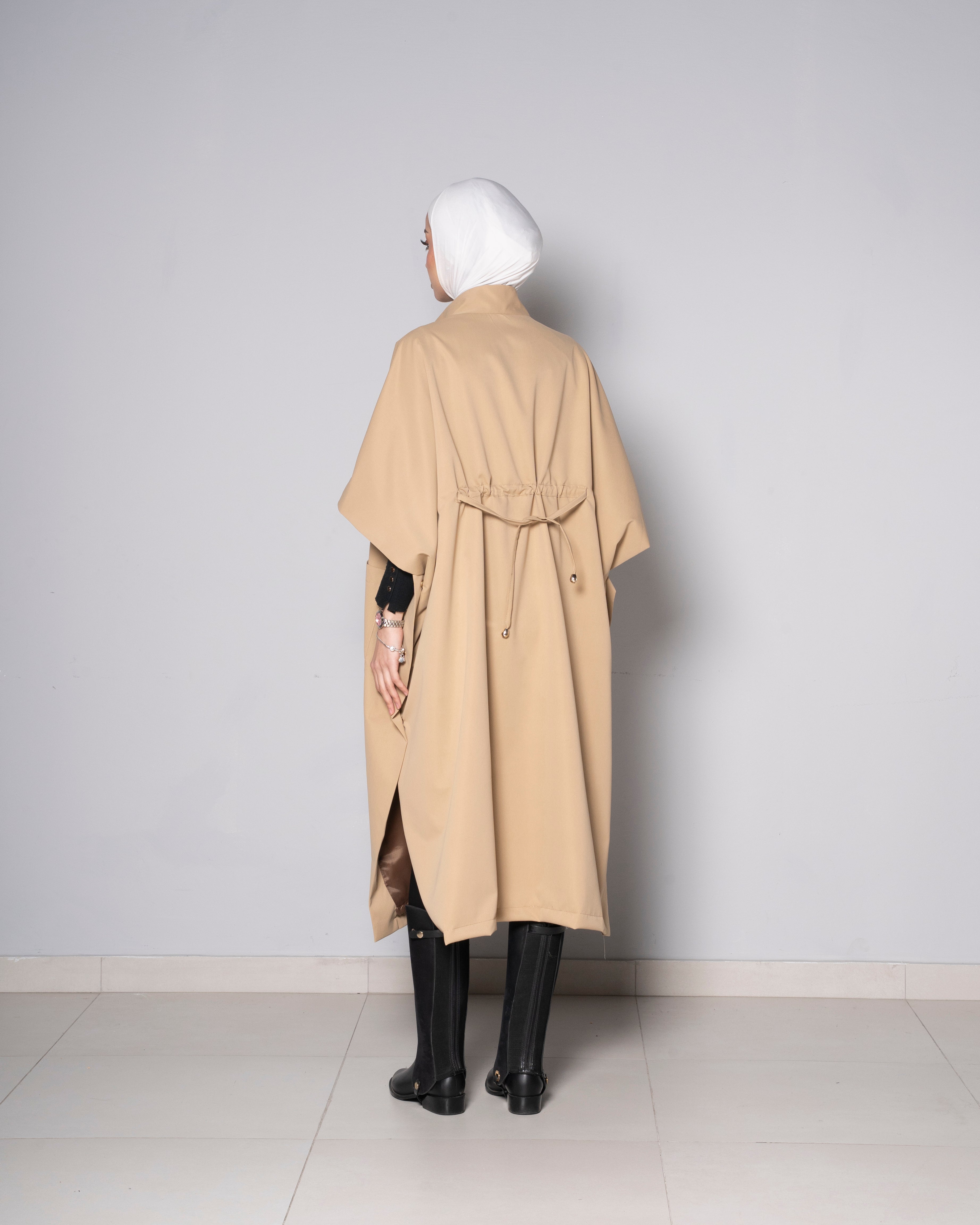 Dark-Beige Prestige Trench Coat