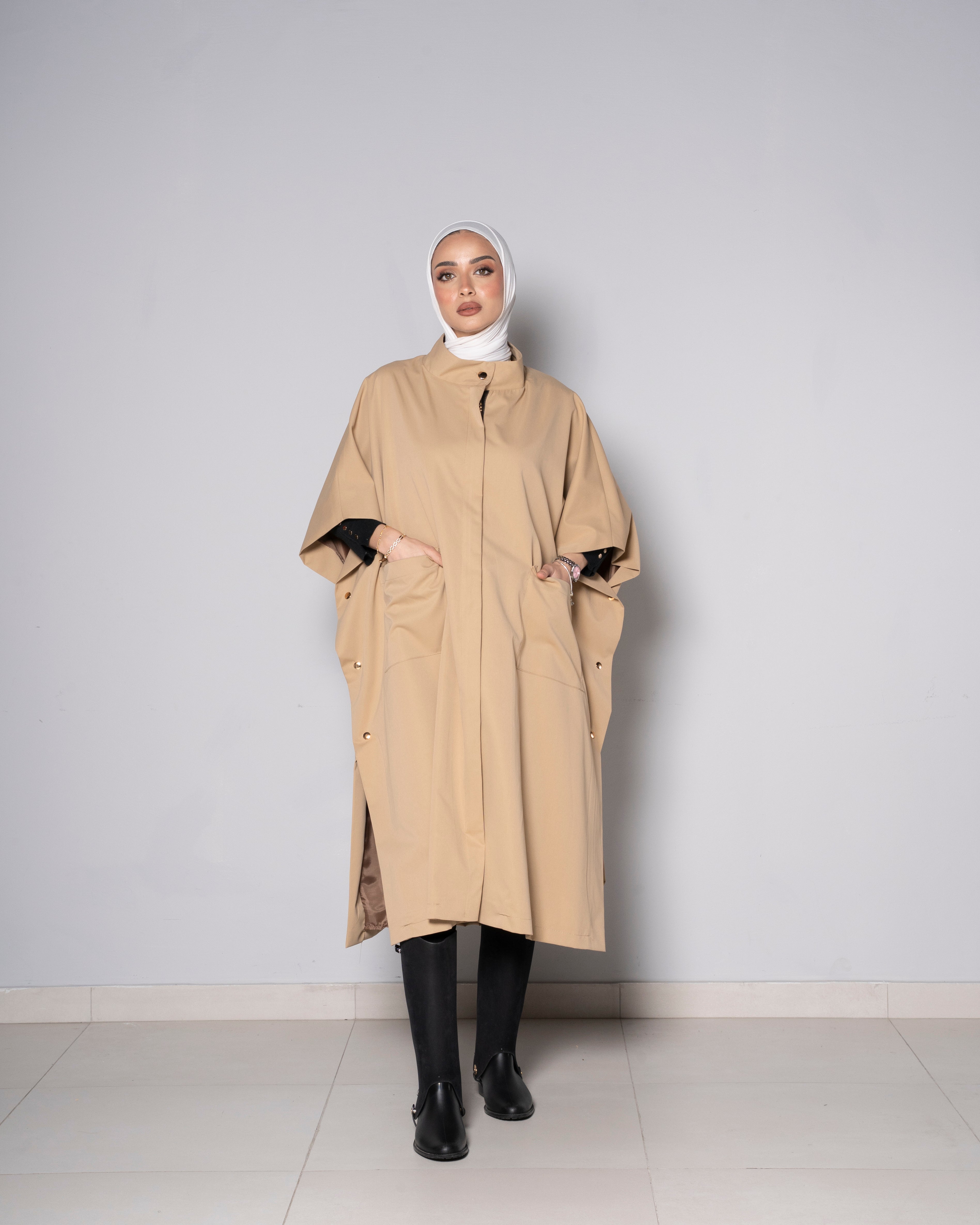 Dark-Beige Prestige Trench Coat