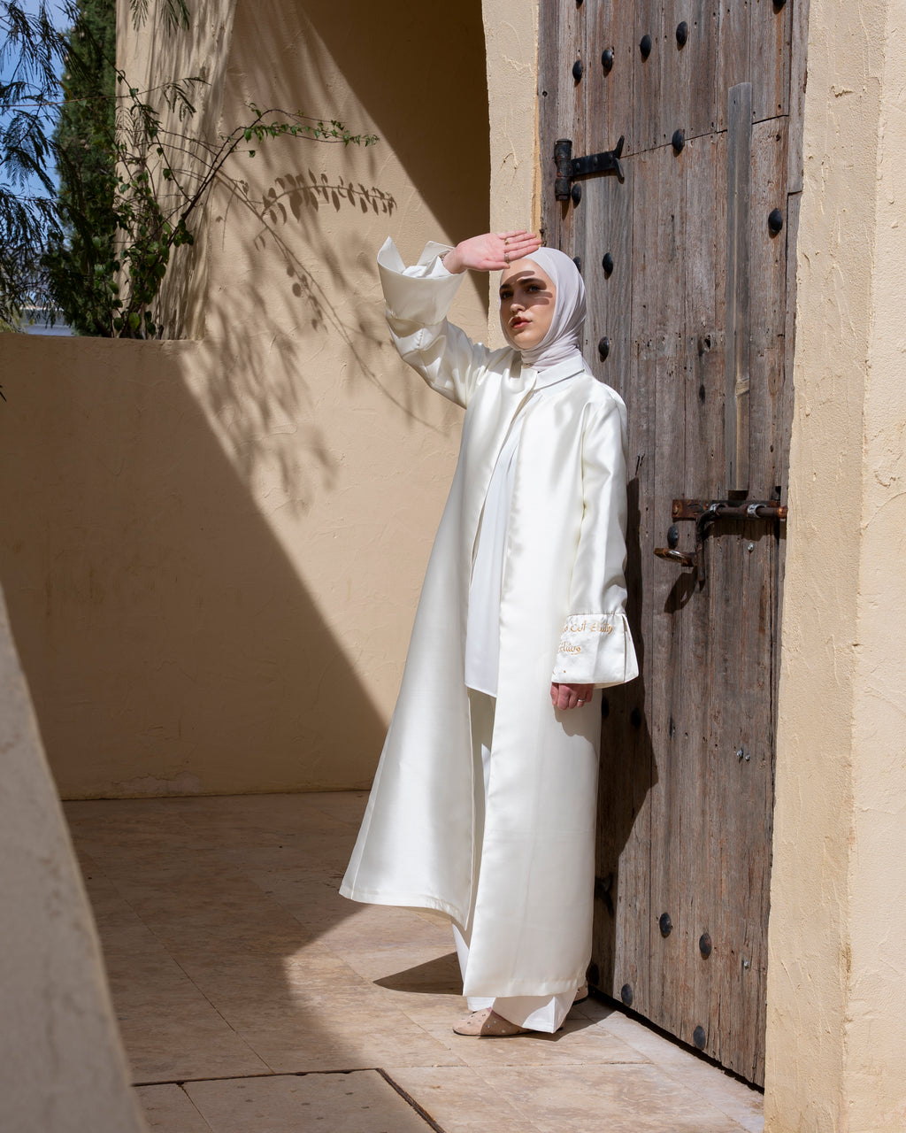 Soft Off-White Caftan