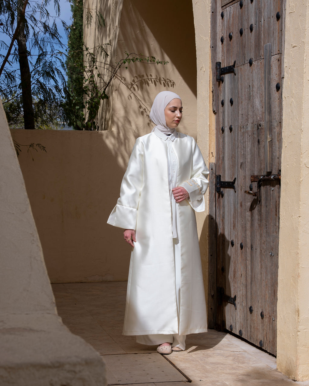 Soft Off-White Caftan