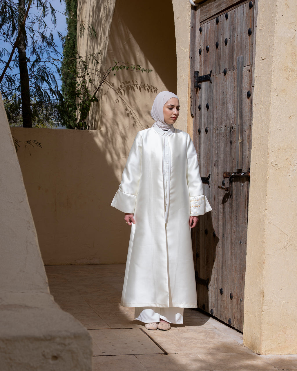 Soft Off-White Caftan
