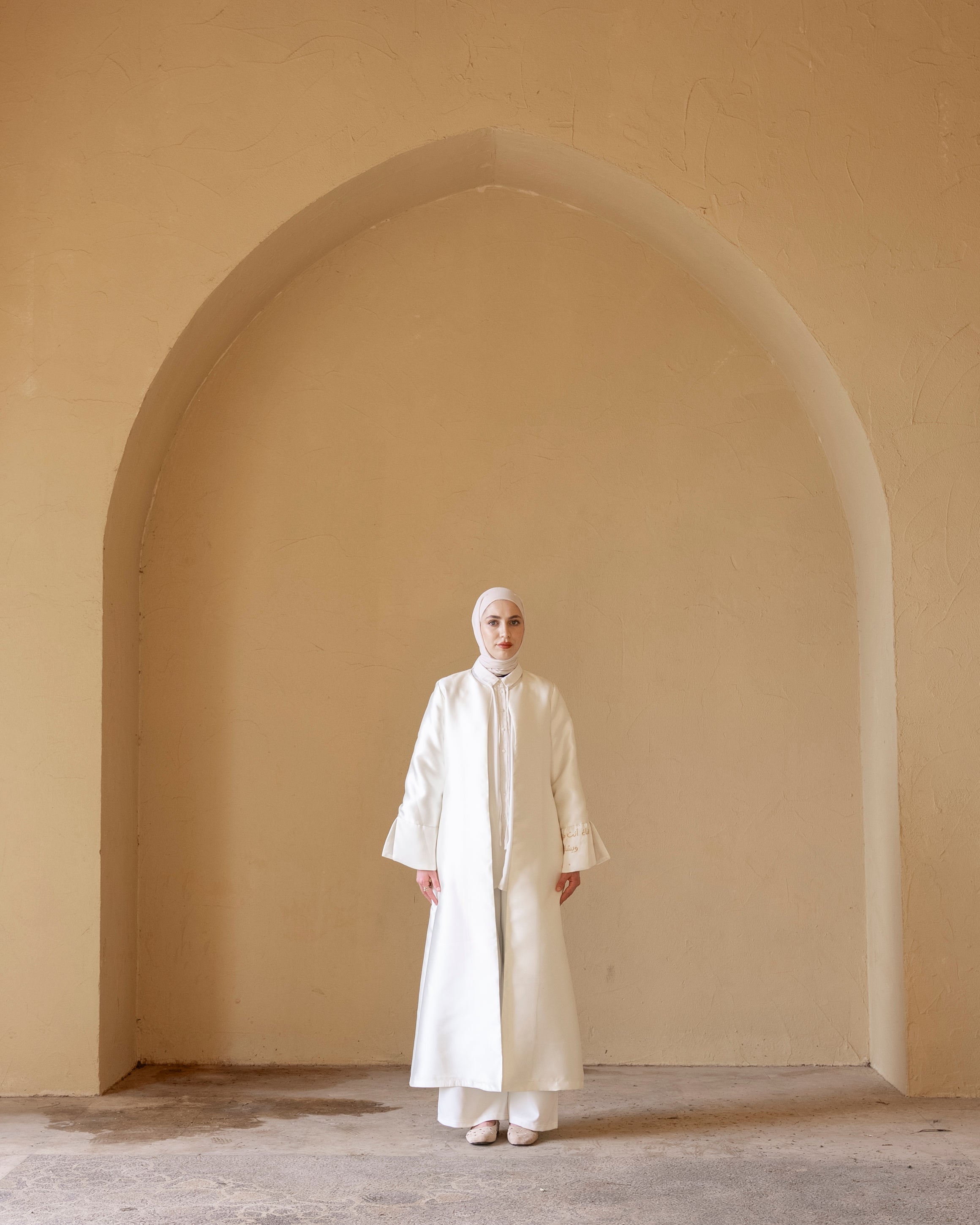 Soft Off-White Ramadan Caftan