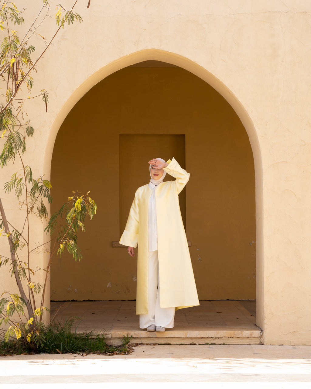 Bright Light-Yellow Caftan