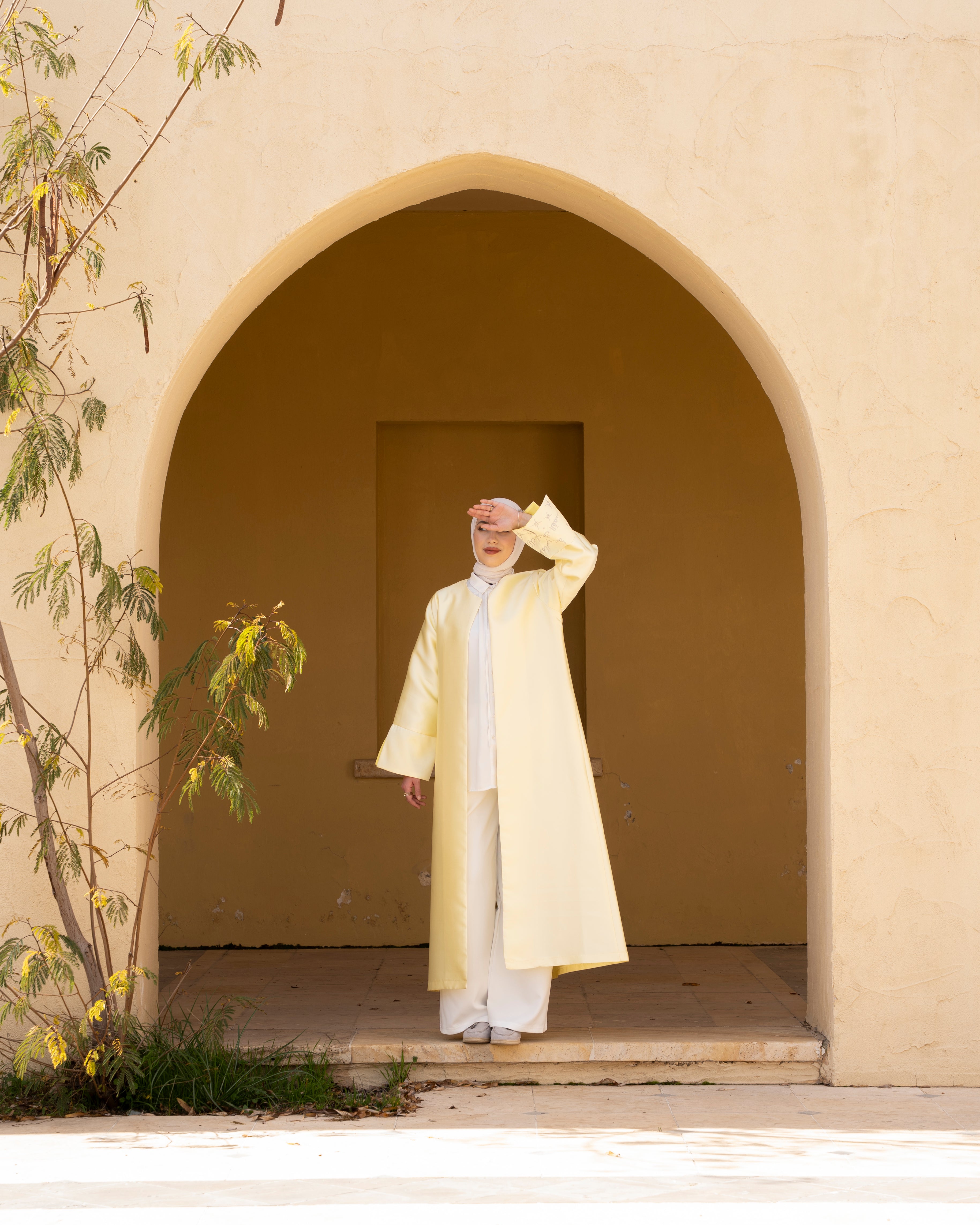 Bright Light-Yellow Ramadan Caftan