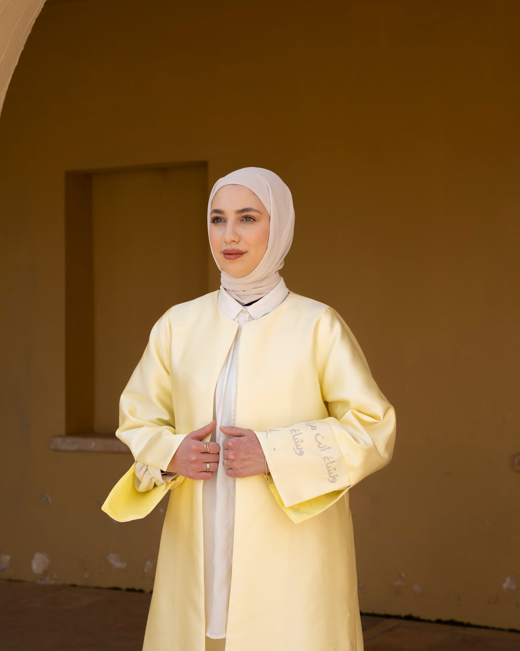 Bright Light-Yellow Caftan