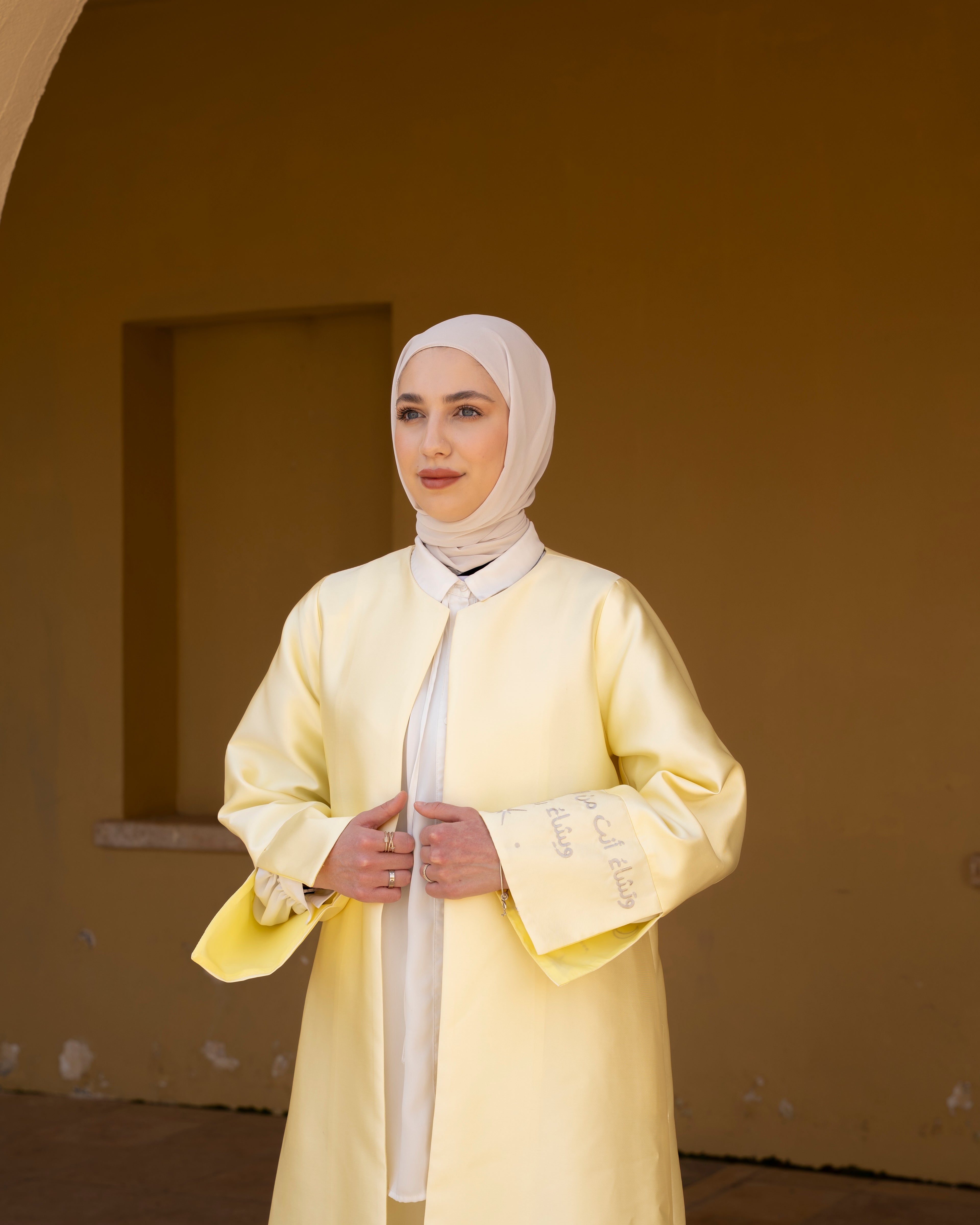 Bright Light-Yellow Ramadan Caftan