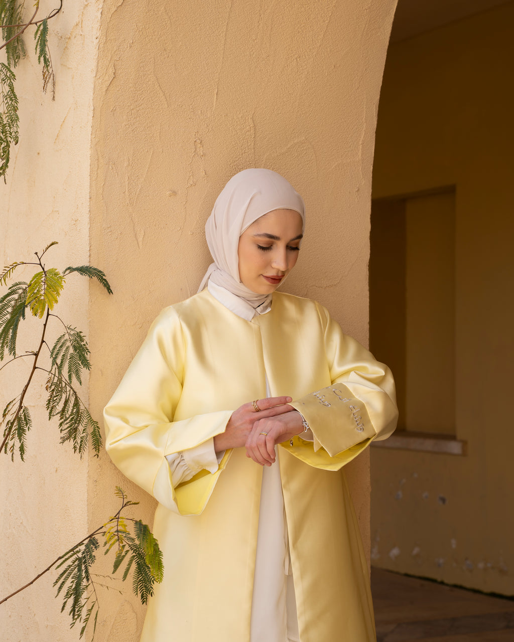 Bright Light-Yellow Caftan