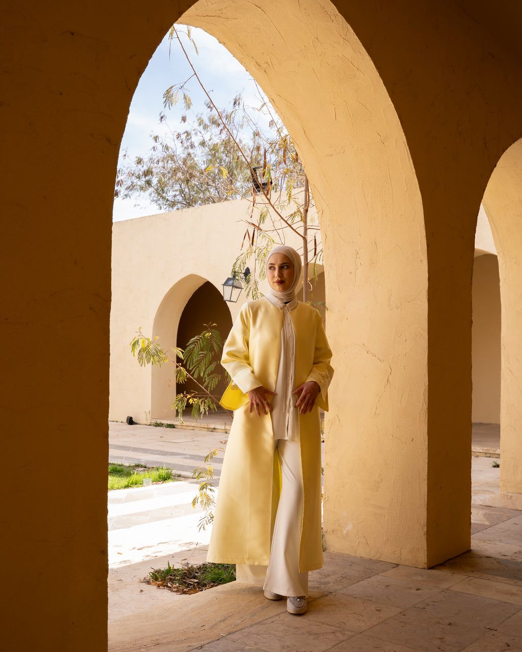 Bright Light-Yellow Caftan