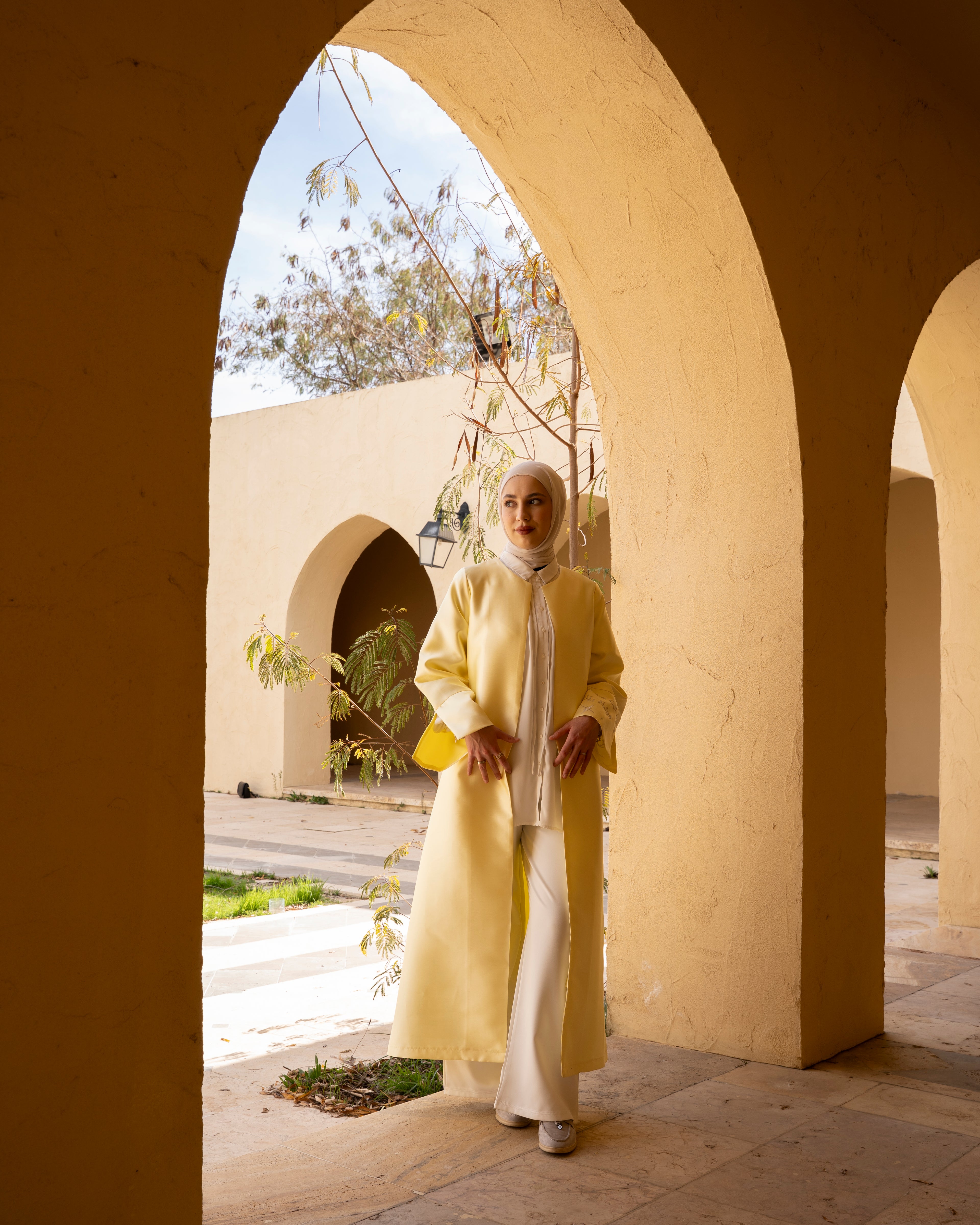 Bright Light-Yellow Ramadan Caftan