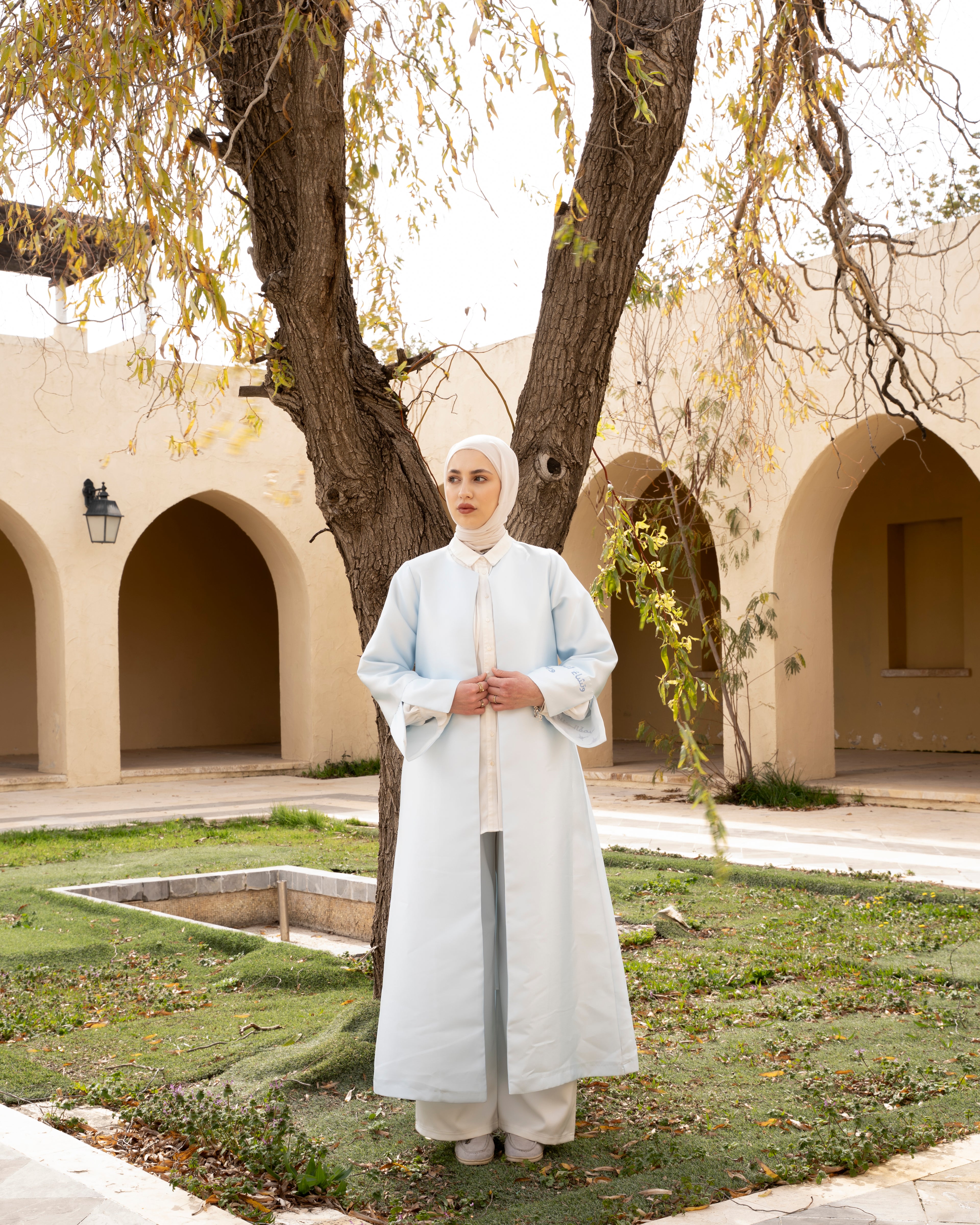 Clam Sky Blue Ramadan Caftan