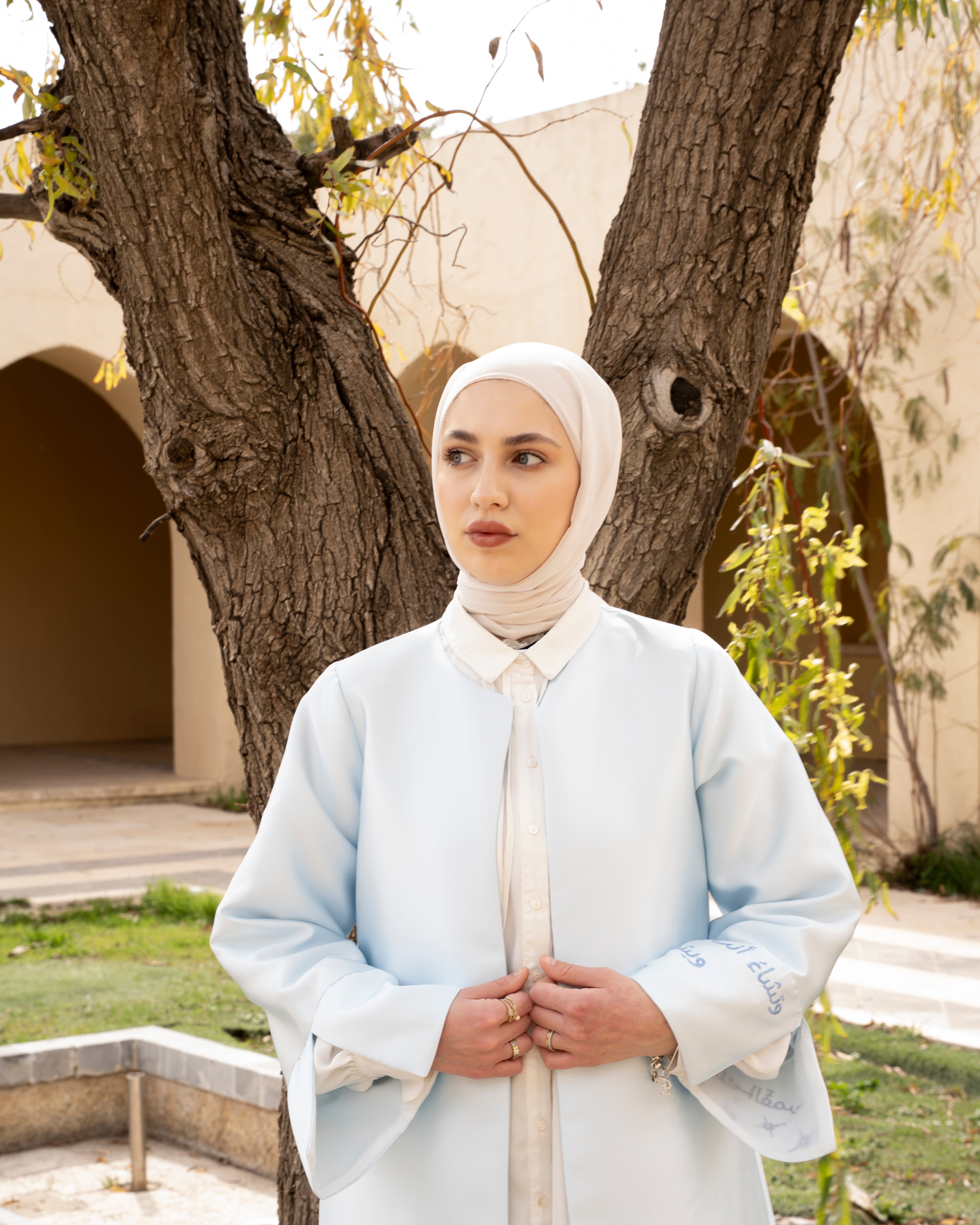 Clam Sky Blue Ramadan Caftan