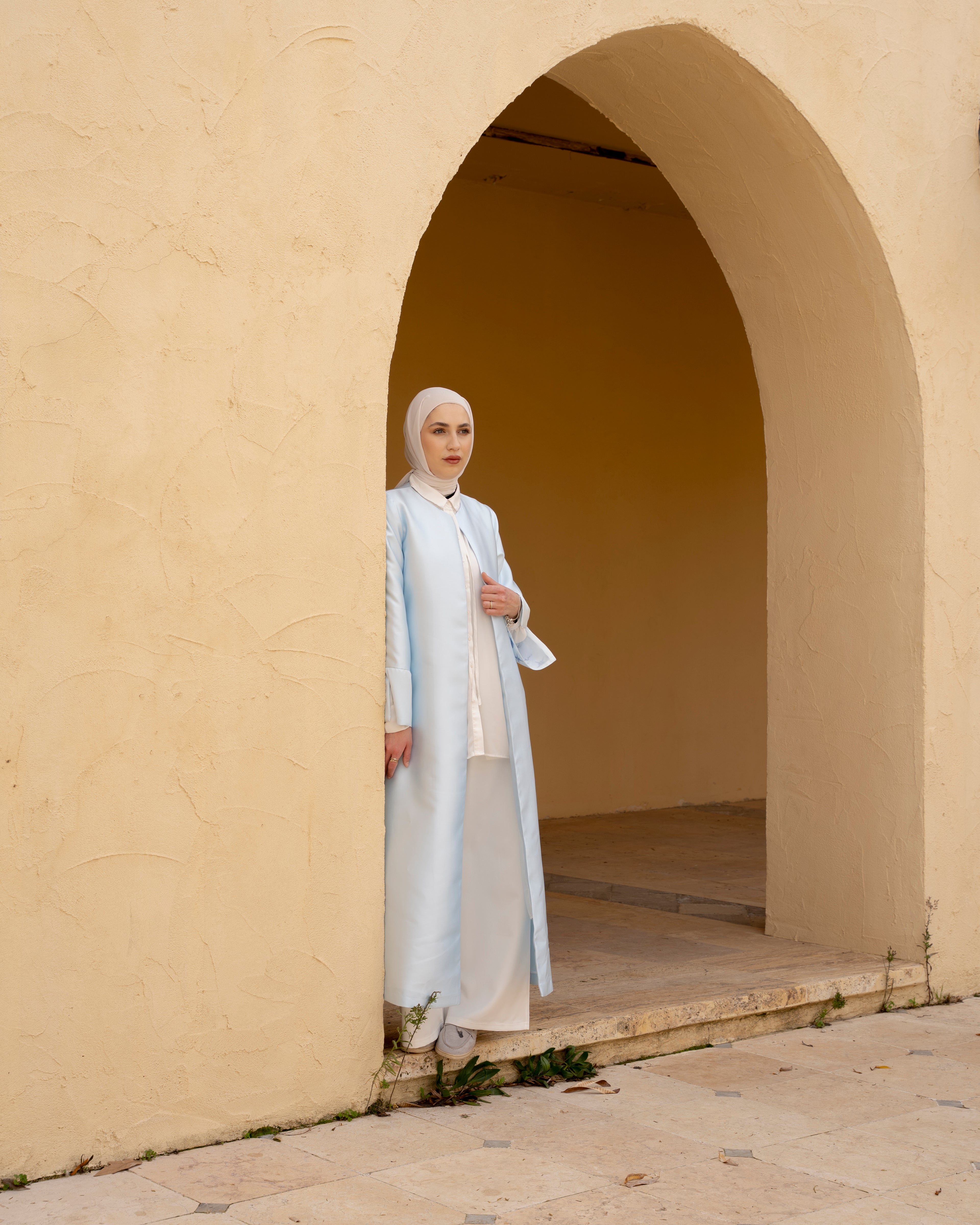 Clam Sky Blue Ramadan Caftan