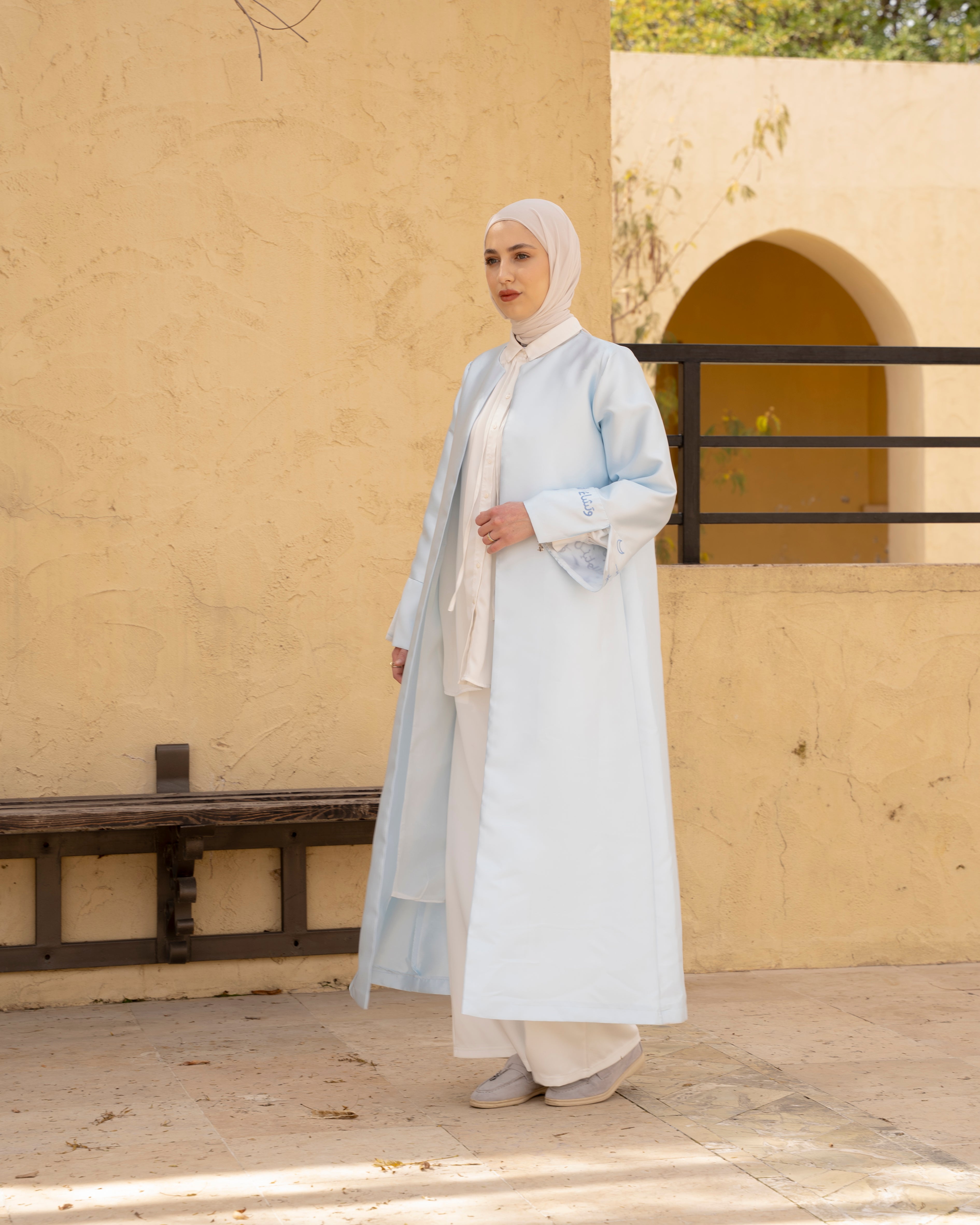 Clam Sky Blue Ramadan Caftan