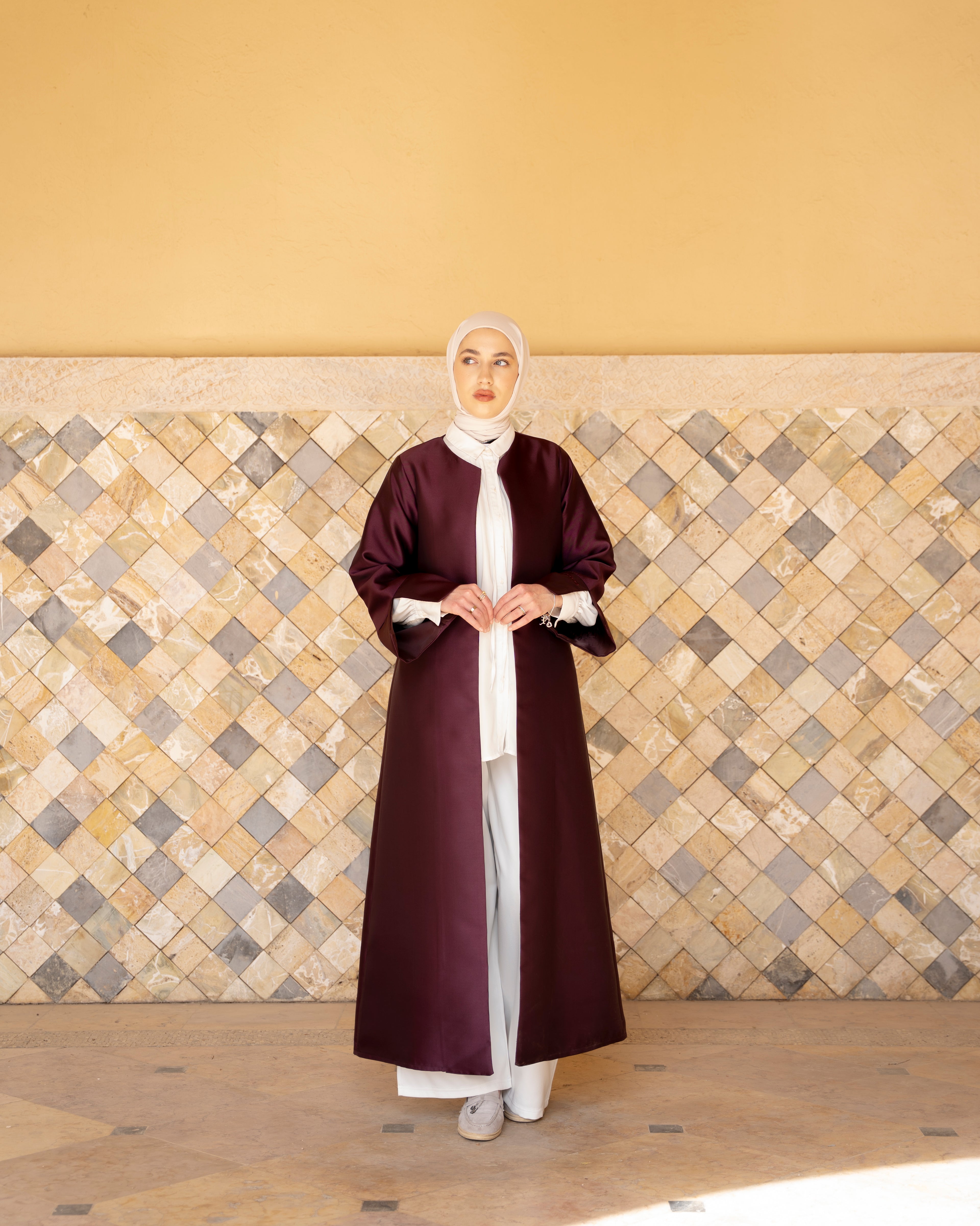 Luxurious Deep Burgundy Ramadan Caftan