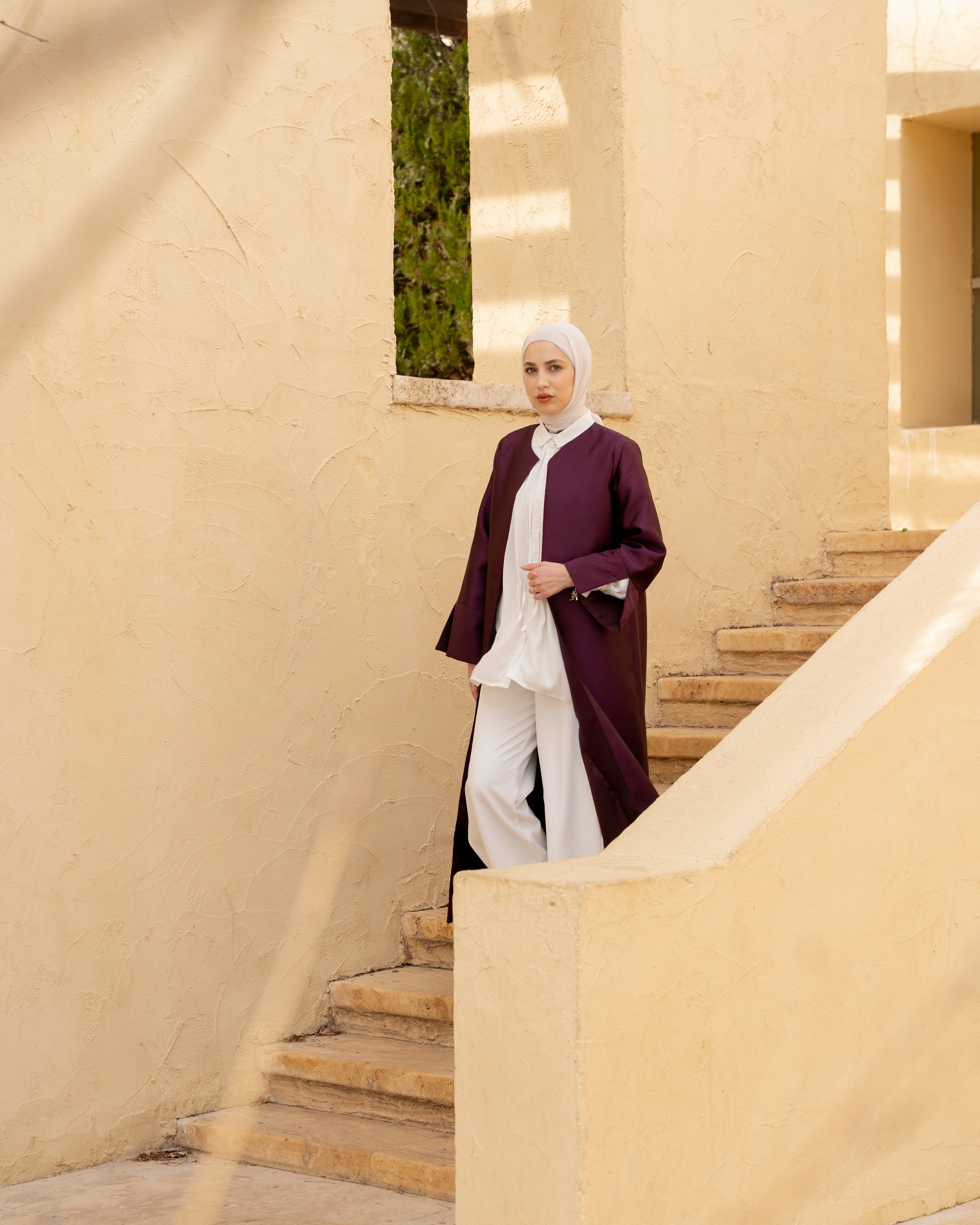 Luxurious Deep Burgundy Ramadan Caftan