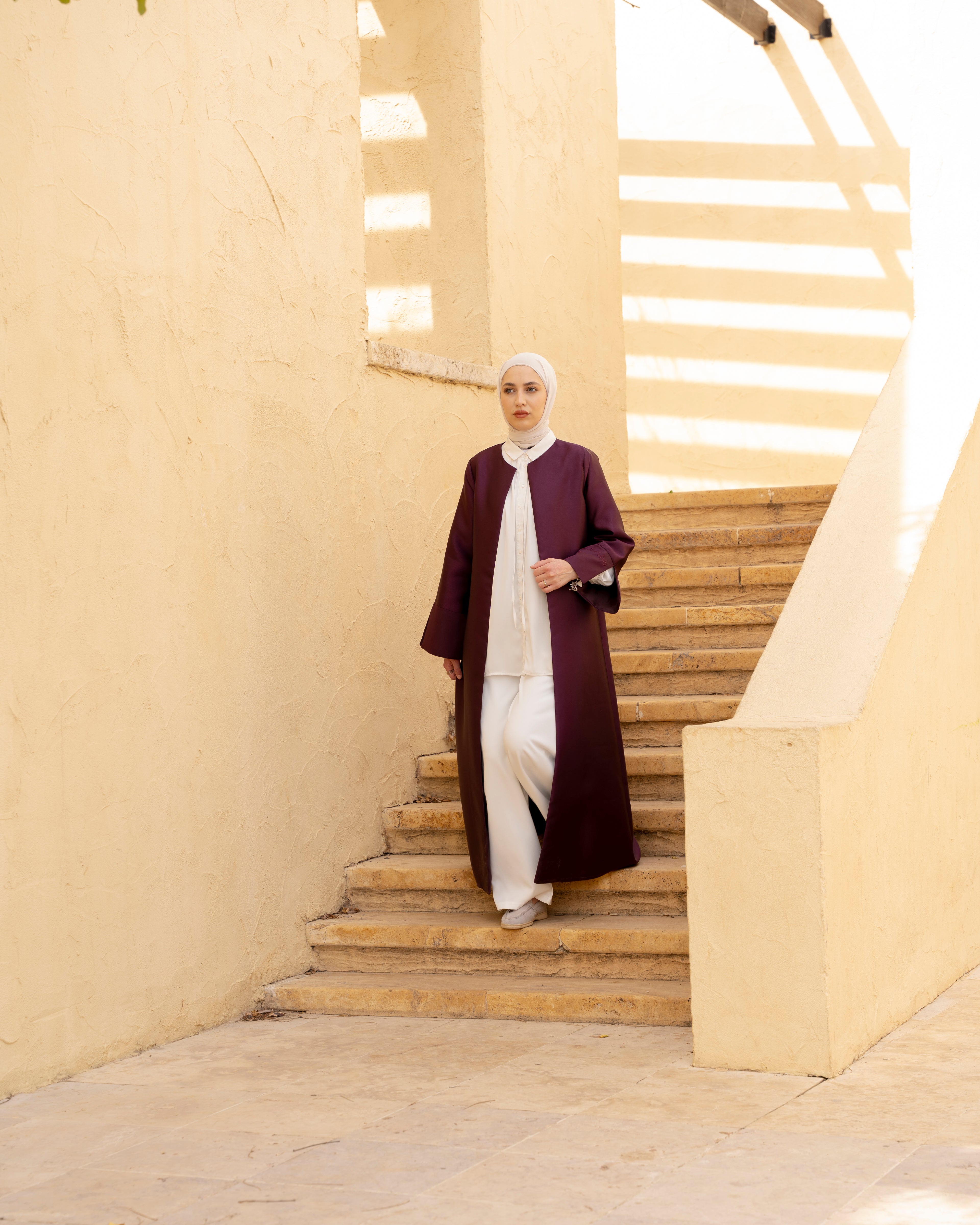 Luxurious Deep Burgundy Ramadan Caftan