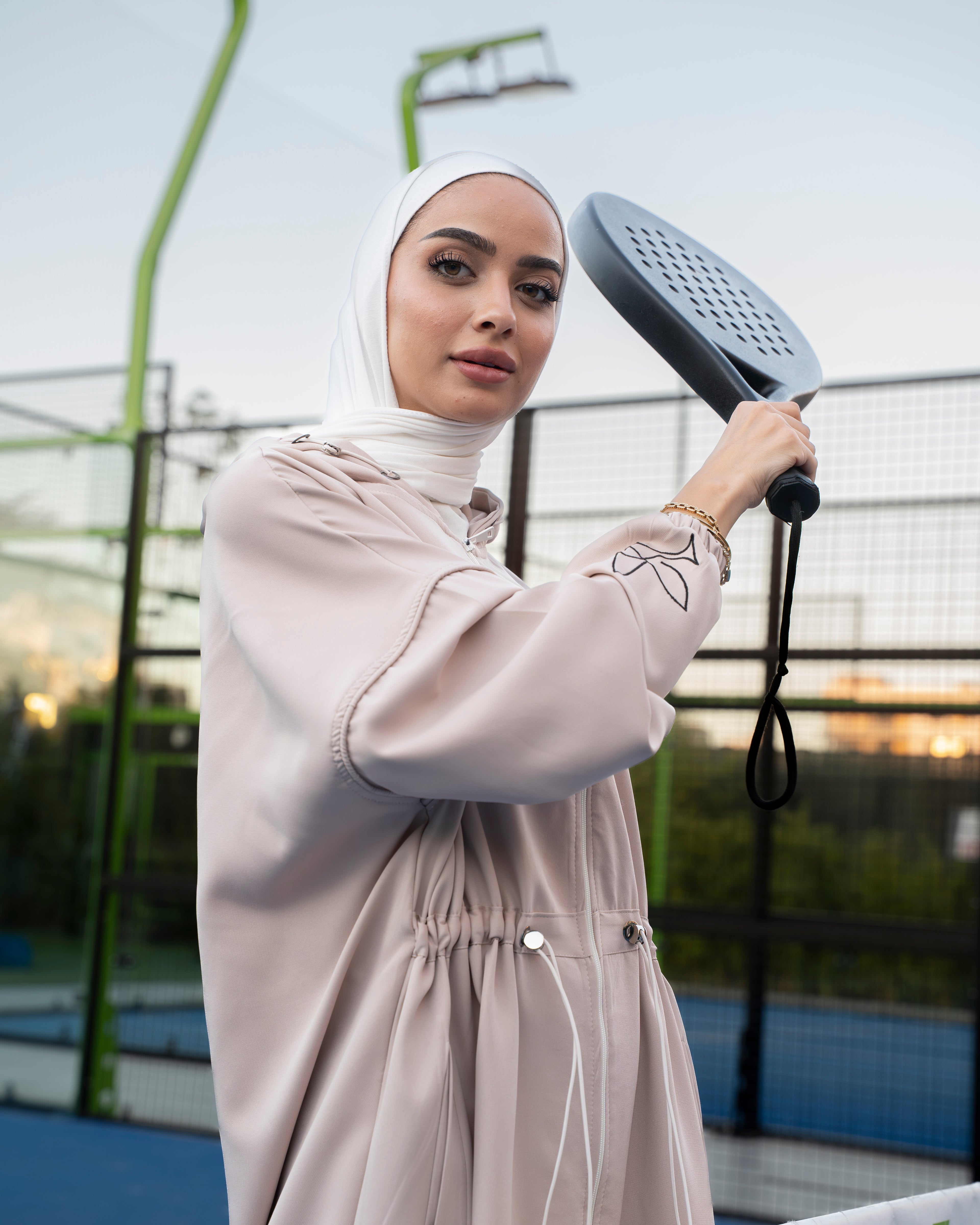 Beige Salam  Long Jacket